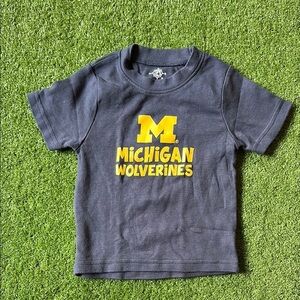 Michigan Wolverines Blue and Yellow Short Sleeve Tee